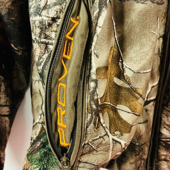 Scent Lok Realtree Camo Jacket Full Zip Large Proven Deadly Embroidered - Picture 4 of 7
